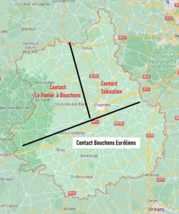 Répartition collecte de bouchons en Eure-et-Loir