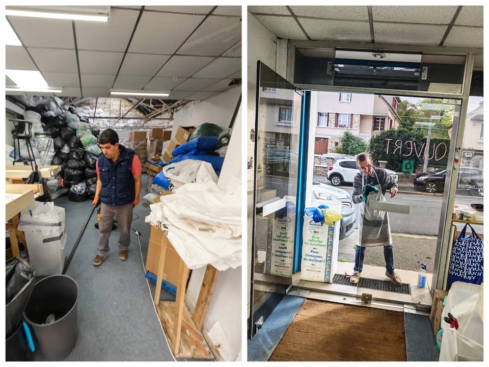 🧹 Chez Bouchons Euréliens, ce sont les hommes qui font le ménage 😁 Pendant qu'Abdoul…
